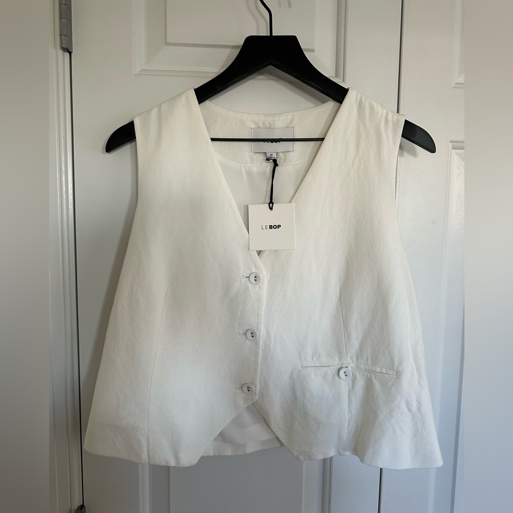 NEW WITH TAGS - Le Bop Linen Vest Size 12